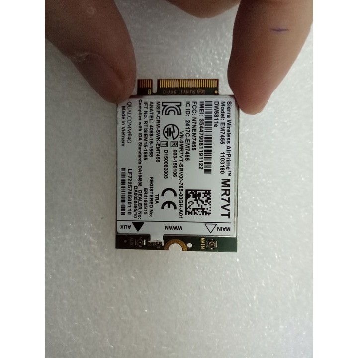 Card wwan 4G Dell DW5811e dùng cho laptop Dell core i thế hệ 6, 7, 8 như: E7270, E7280, E7290, E7470, E7480, E7490