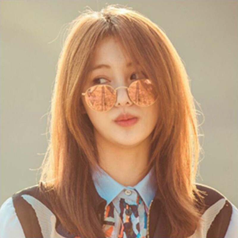 Kính mát gọng tròn nhỏ bằng kim loại thời trang cho nữ