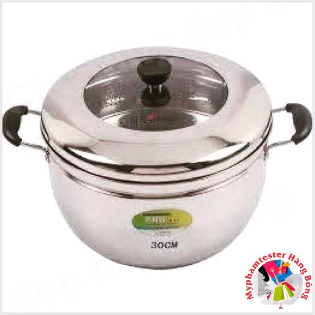 Nồi luộc gà hấp sôi tặng lồng hấp 5 cỡ hàn quốc