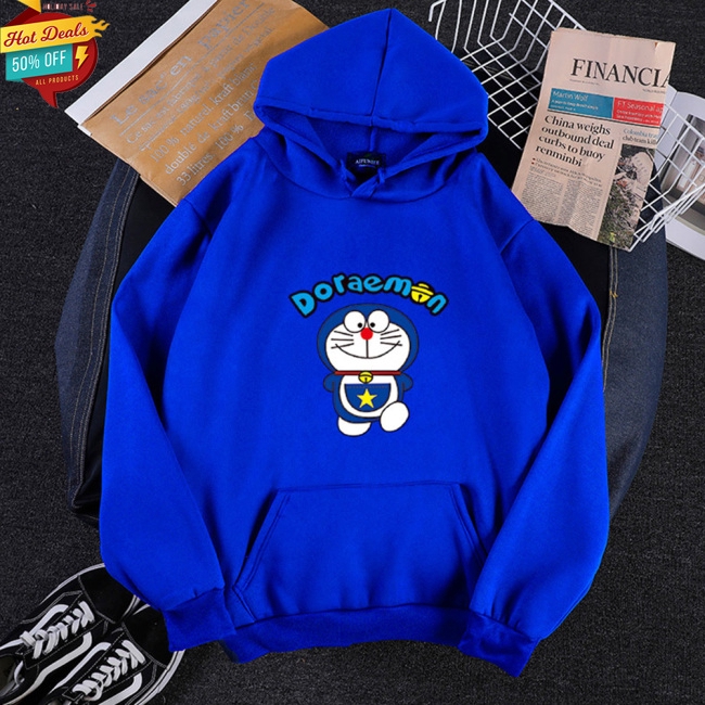 ✨áo trùm đầu✨Áo hoodie in hình Doraemon thời trang dễ thương | BigBuy360 - bigbuy360.vn