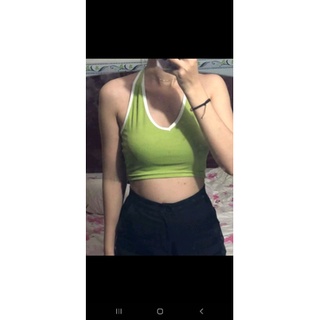 Áo croptop thun mềm buộc cổ (Có ảnh thật)