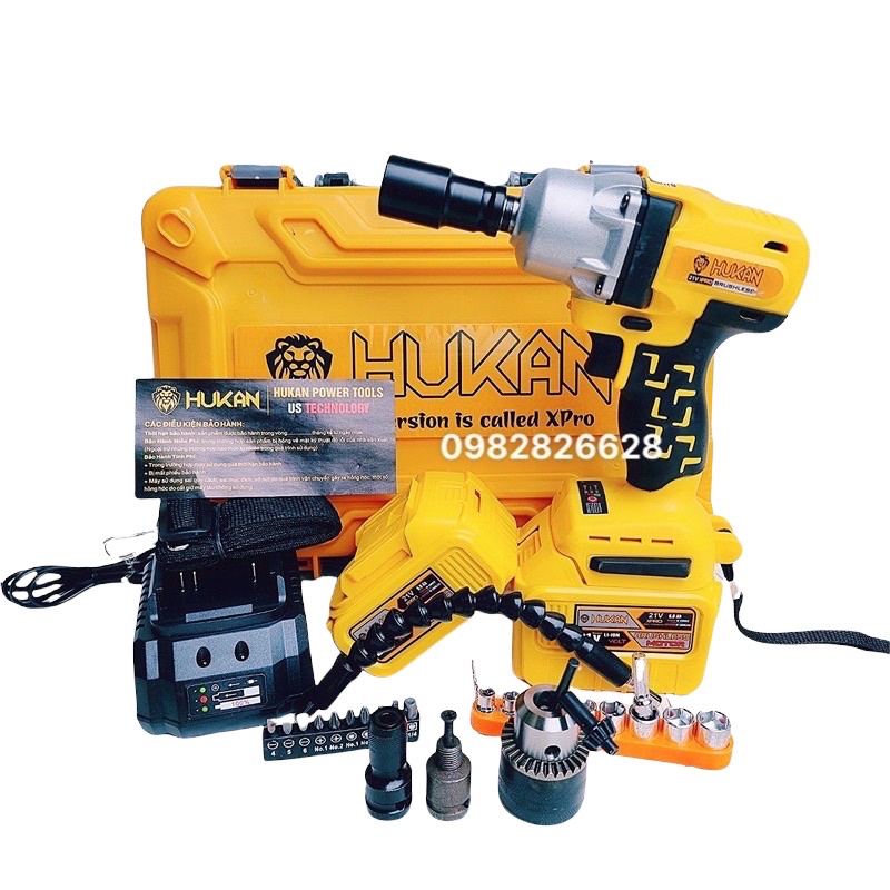 Máy siết bulong Hukan X1 , động cơ không chổi than, hàng chính hãng