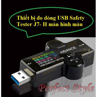 Đo dòng USB Safety Tester J7- H màn hình màu, đo điện áp, dòng sạc cho điện thoại