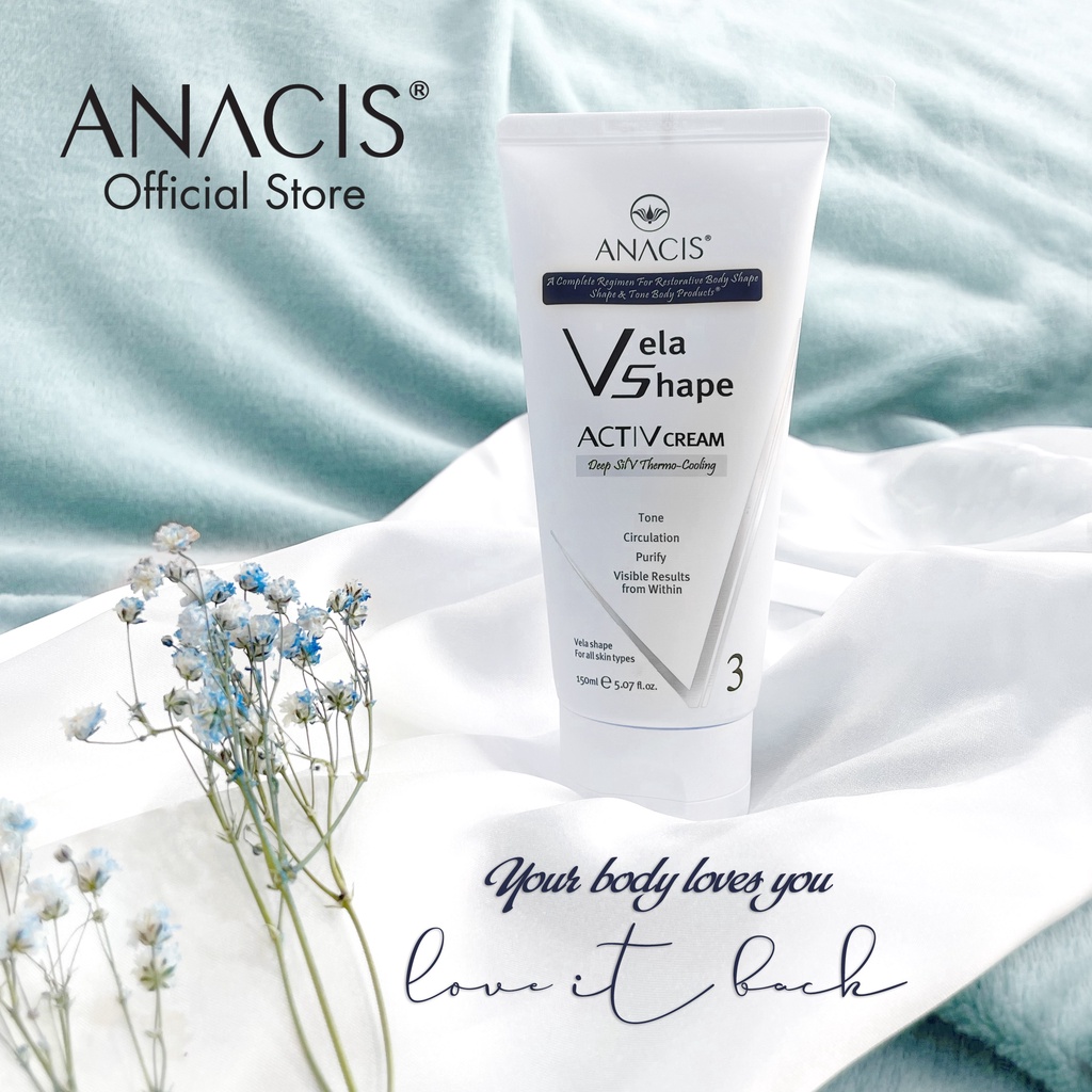 Kem giảm phù nề, tích trữ nước cơ thể Vela Shape Activ Cream thương hiệu Anacis 150ml