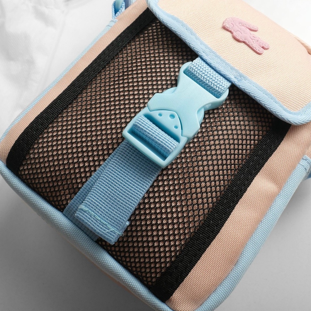 Túi đeo chéo unisex mini siêu cool, phối màu lạ mắt, chất liệu polyester chống nước L001