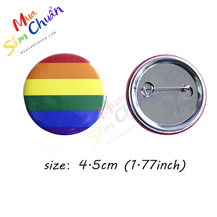 Huy hiệu LGBT Lục Sắc Rainbow H01