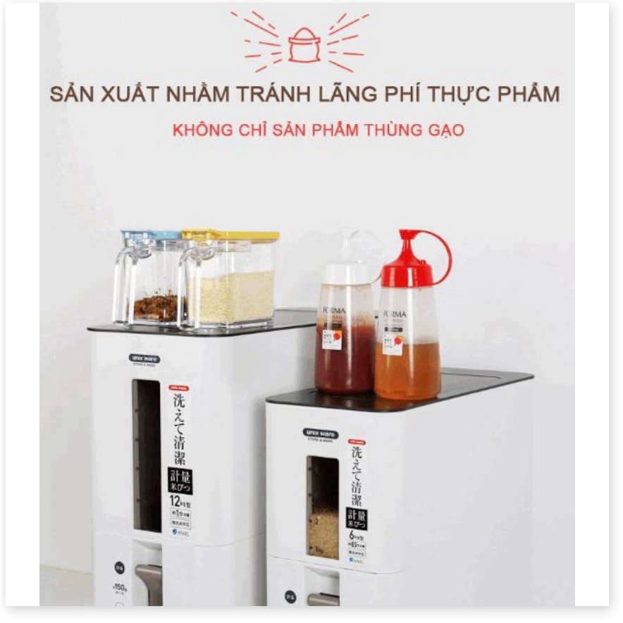 Thùng đựng gạo thông minh 12kg công nghệ kháng khuẩn - King's Garden