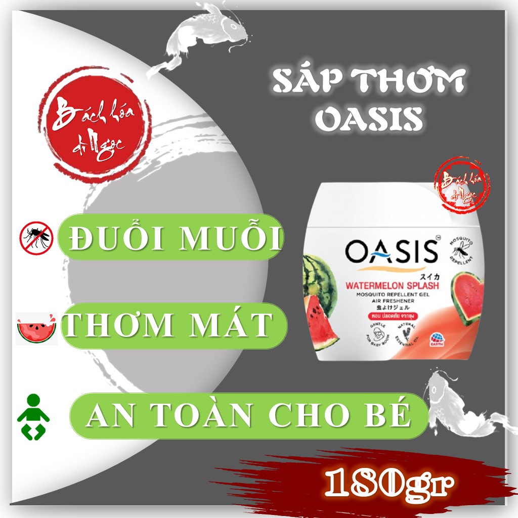 Sáp thơm Thái Lan OASIS dịu nhẹ chống muỗi 180g - Lavender, Dưa hấu, Việt quất, Cam, Hoa hồng