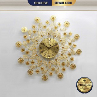 Đồng Hồ Treo Tường Trang Trí Shouse H32 kim trôi quartz nghệ thuật hiện đại