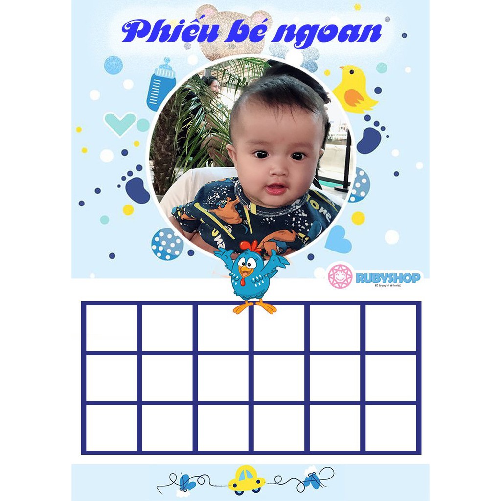 Bảng dán phiếu bé ngoan đủ mẫu