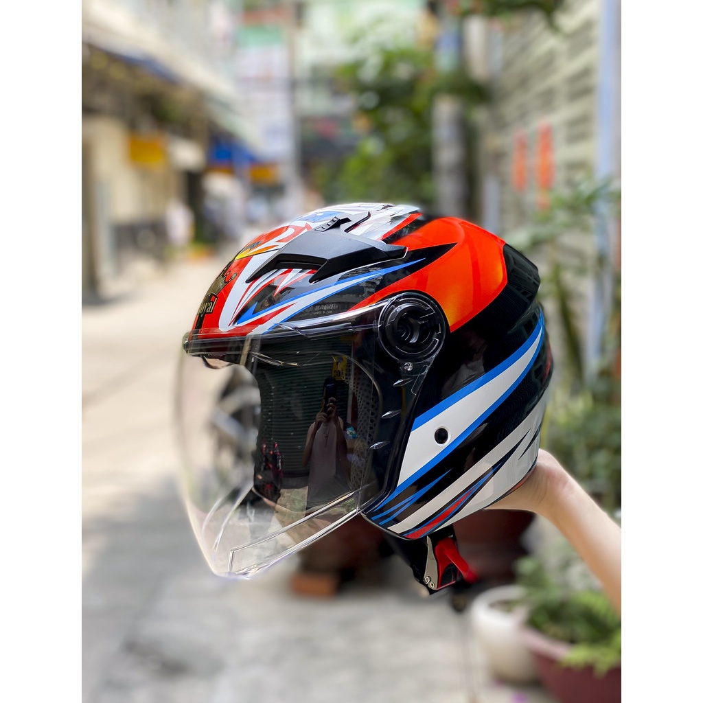 NÓN 3/4 2 KÍNH ROYAL M268 BẢN TIGE MỚI NHẤT 2022 CHÍNH HÃNG