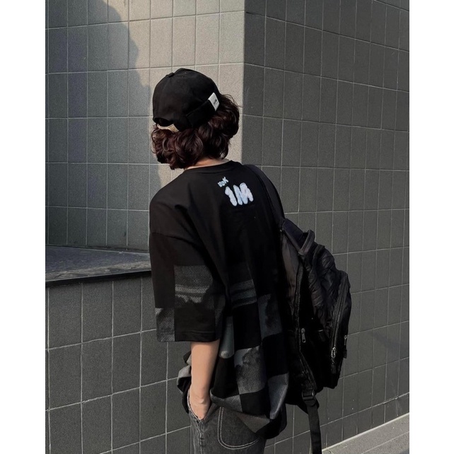 Áo Thun Tay Lỡ Form Thụng 1M Unisex Cho Nam Nữ màu Đen Cá Tính Kèm Video Ảnh Thật