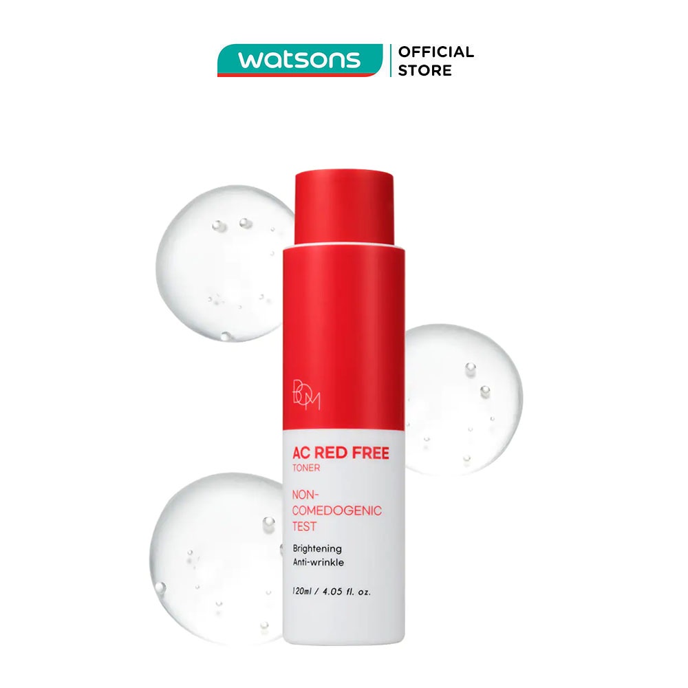 Nước Cân Bằng Sáng Da Ngừa Mụn Bom Ac Red Free Toner 120ml