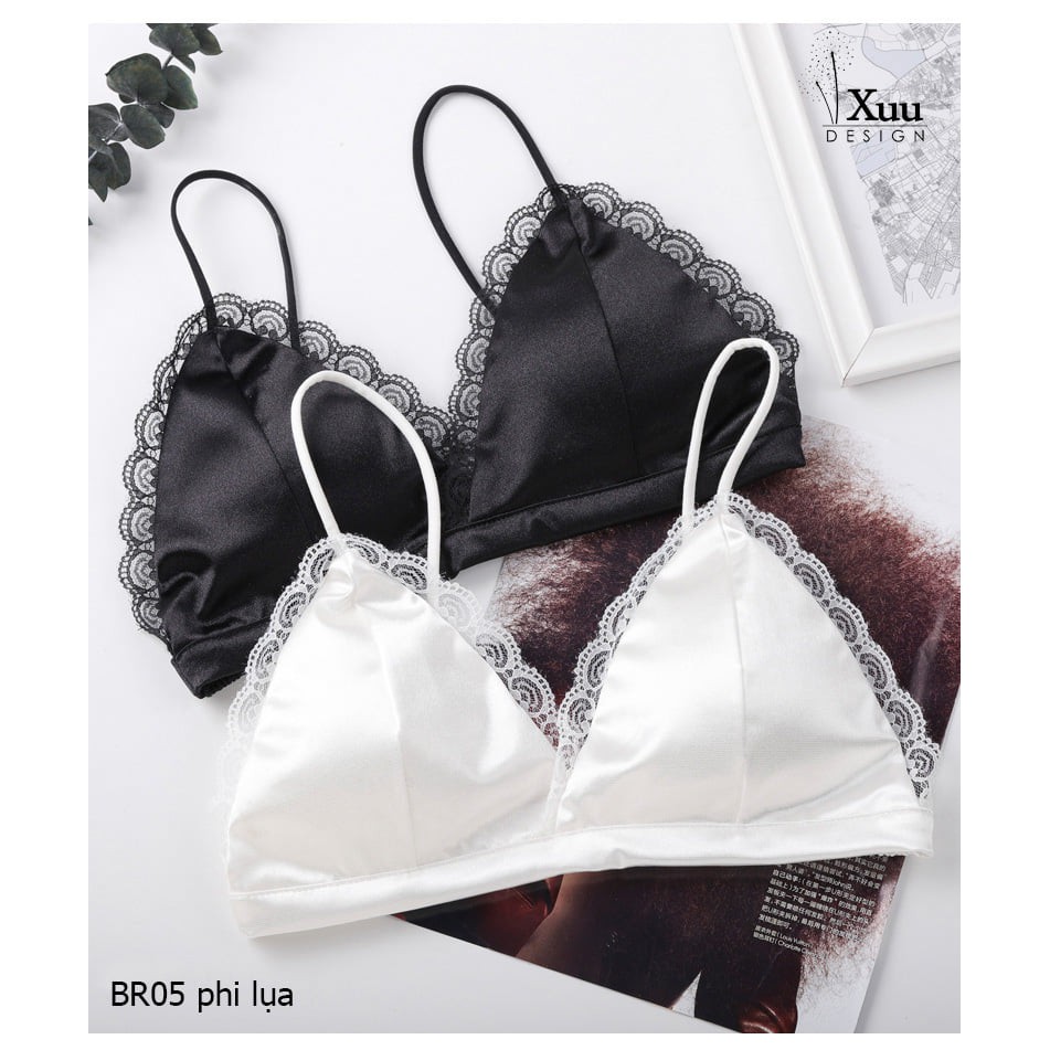 HOT HIT - Áo Bra Ren Hoa Mini Mút Mỏng Cài Sau - BRA 7338!