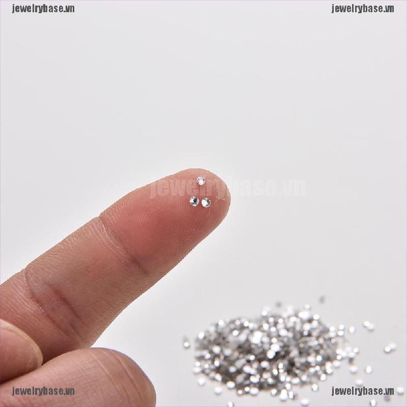 [Base] 1440p 1.6mm/2mm Crystal AB /clear Flatback Rhinestone Nail Art Decoration DIY [VN]