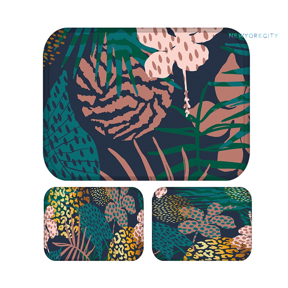 Thảm Chùi Chân Mềm Mại Chống Trượt Hình Chiếc Lá 40x60cm Dành Cho Phòng Khách / Phòng Tắm