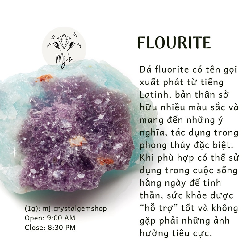 Đá thô Blue fluorite Brazil đẹp, sưu tầm, làm handmade, reiki, thanh tẩy, thiền định