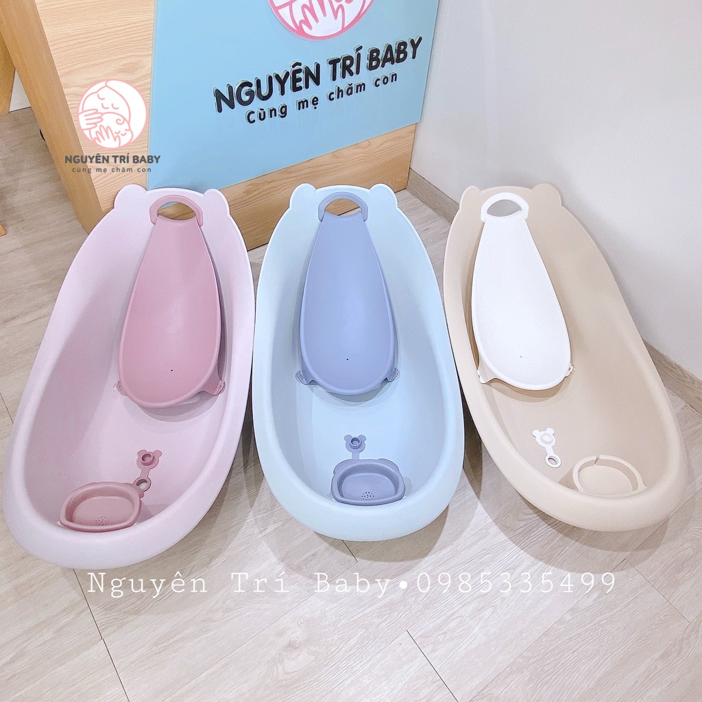 Chậu Tắm Phi Thuyền Cho Bé Kèm Giá Tựa Lưng