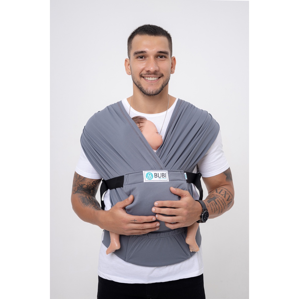 Địu vải BUBI Gen 3 - Xám chì - Cotton 35%