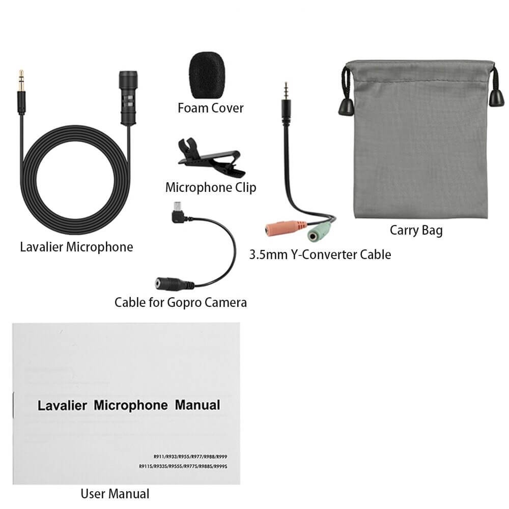 MIC CÀI ÁO MÁY ẢNH &amp; GOPRO YANMAI R955 (1.8M)