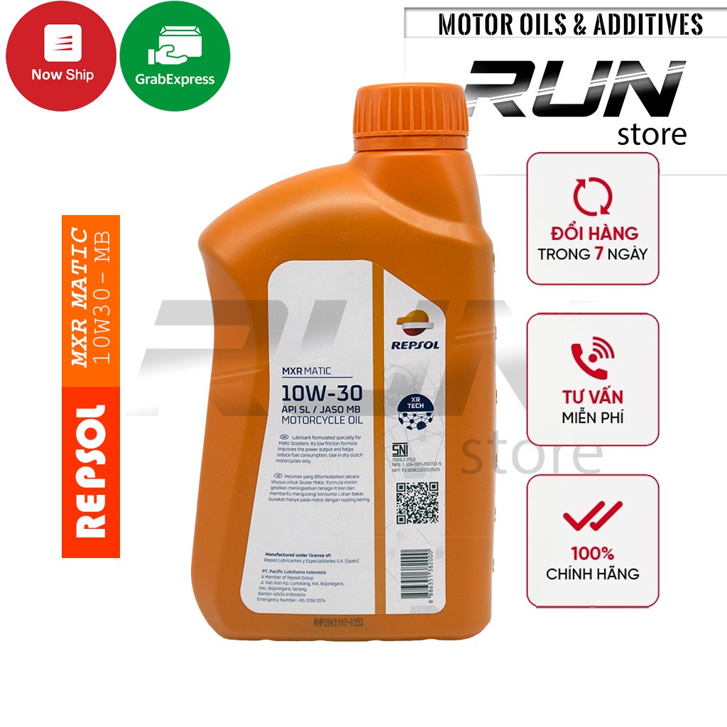 Nhớt Repsol Matic 10w30 800ml JASO MB - Nhớt Dành Cho Xe Ga - Nhớt khoáng Repsol Made In INDINESIA VISCOSITY INDEX 141