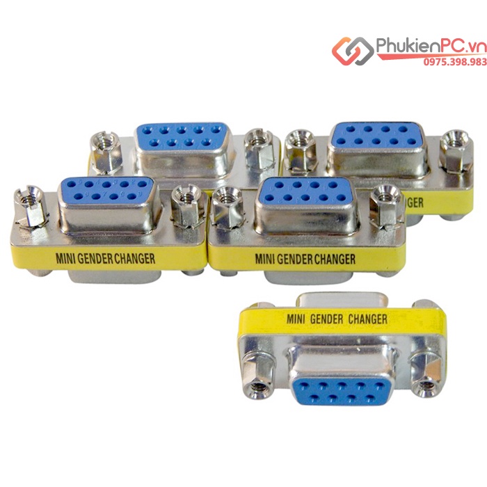 Đầu nối COM DB9 RS232 Female to DB9 Female  Nối cáp COM, chuyển đầu DB9 dực sang cái cho máy công nghiệp
