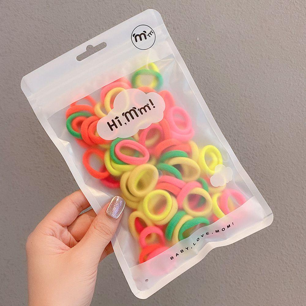 VANES1 Dây Buộc Tóc Cao Su Nylon Màu Trơn Co Giãn Thời Trang Thu Đông Dành Cho Nữ