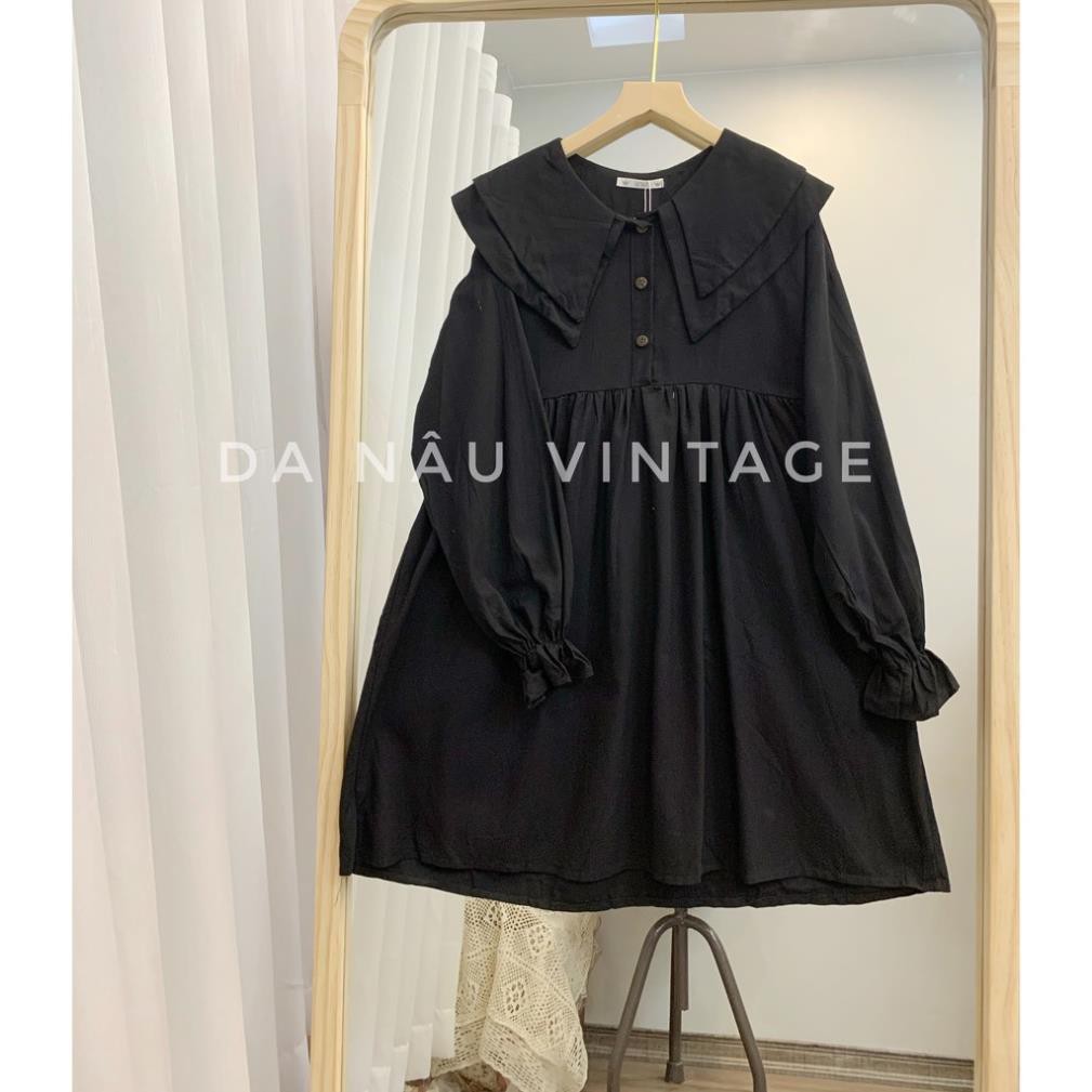 váy đầm babydoll cổ thuỷ thủ freesize 3 màu trắng , đen, xanh bơ hàng quảng châu cao cấp phong cách ulzzang  ྇