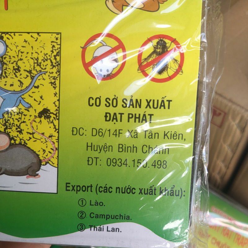 Keo bẫy chuột Gemany Sticky Rat Traps  siêu dính  2  miếng - Keo dính chuột chất lượng