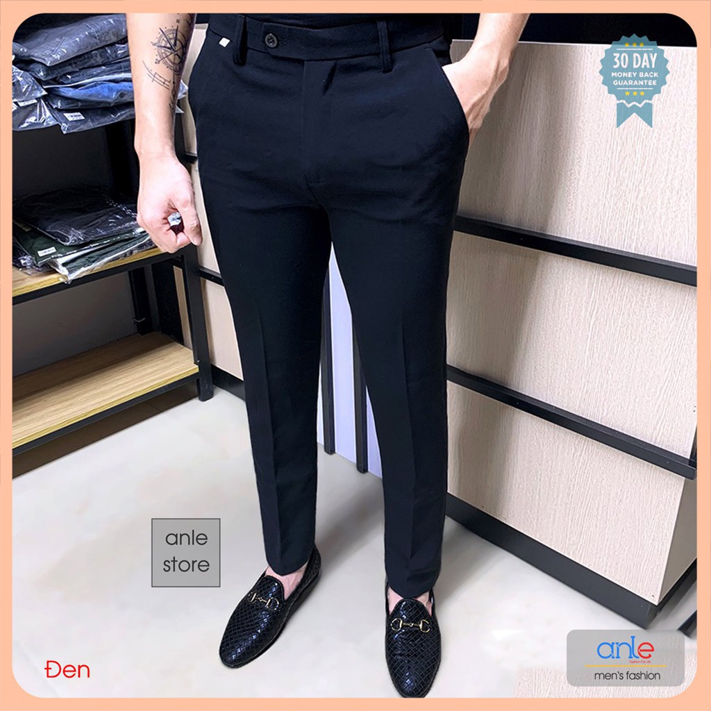 Quần tây nam ống côn Hàn Quốc, Vải Co dãn chống nhăn giữ form tôn dáng phong cách Công sở | BigBuy360 - bigbuy360.vn