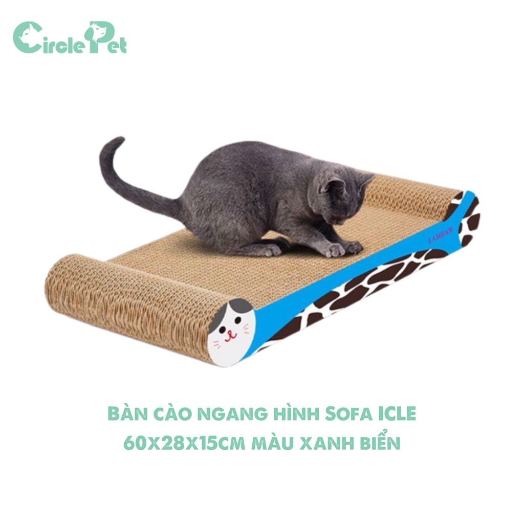 Bàn Cào Mong Cho Mèo ICle Ngang Hình Sofe Nhỏ Gọn tiện Lợi - Circle Pet