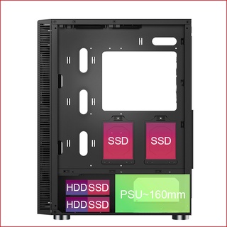 Case Montech X3 Mesh (Black/ White Tặng 6 Fan RGB) - Chính Hãng