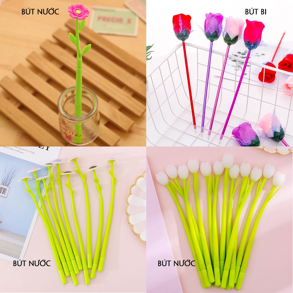 Combo 20 Bút Viết Nước Bút Chì Bút Máy Bút Bi Bút Xoá Được Kiểu Độc Đáo