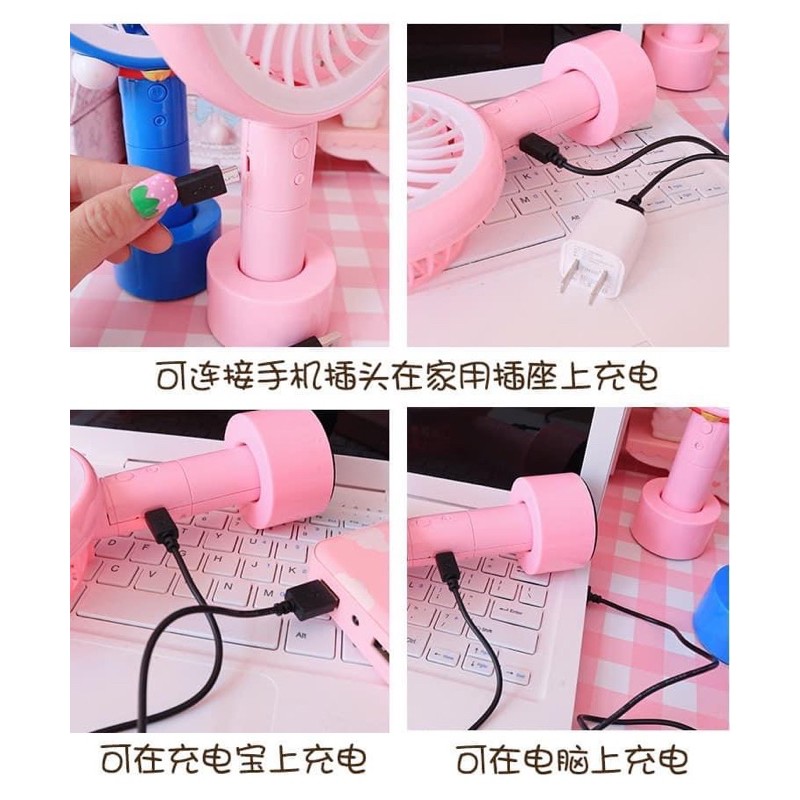 Quạt cầm tay mini tích điện