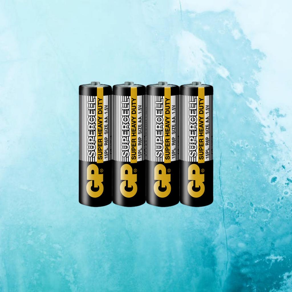 Pin AA GP SuperCell Giá Tốt - Pin Tiểu, Pin Carbon Vỉ 4 Viên Chính Hãng - Pin 2A Lỗi 1 Đổi 1 Trong 7 Ngày
