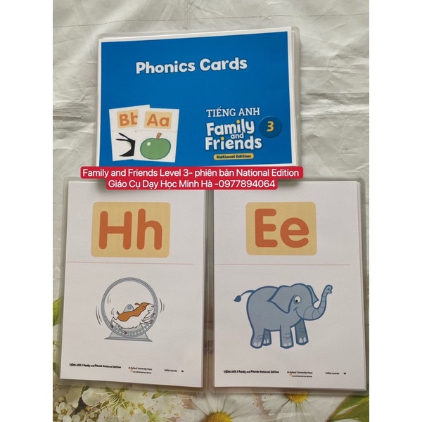 Combo Flashcards  Từ vựng và Phonics Family and Friends phiên bản National ép plastics  bền đẹp