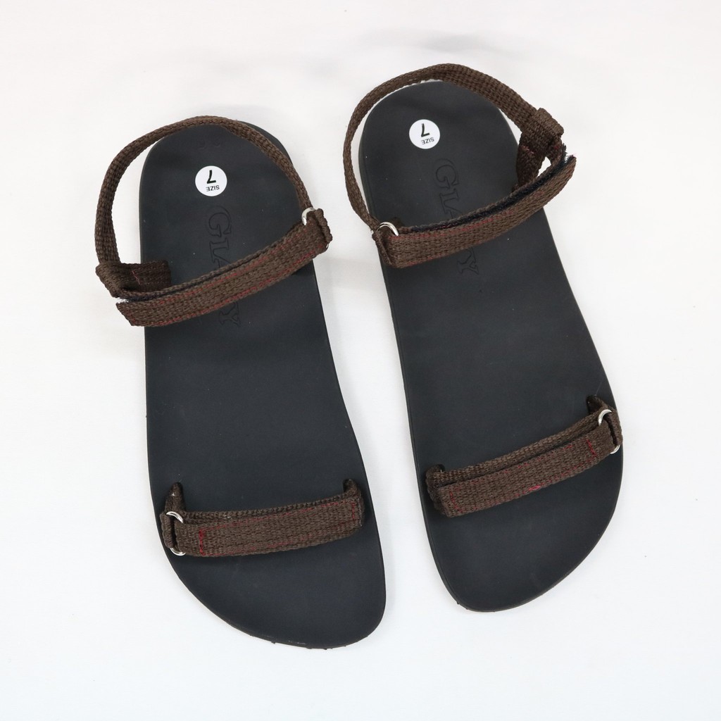 Sandal nữ quai ngang GIAVY, Xăng đan quai dù mềm, đế cao su chắc chắn, phom chuẩn ST789 màu đen và nâu