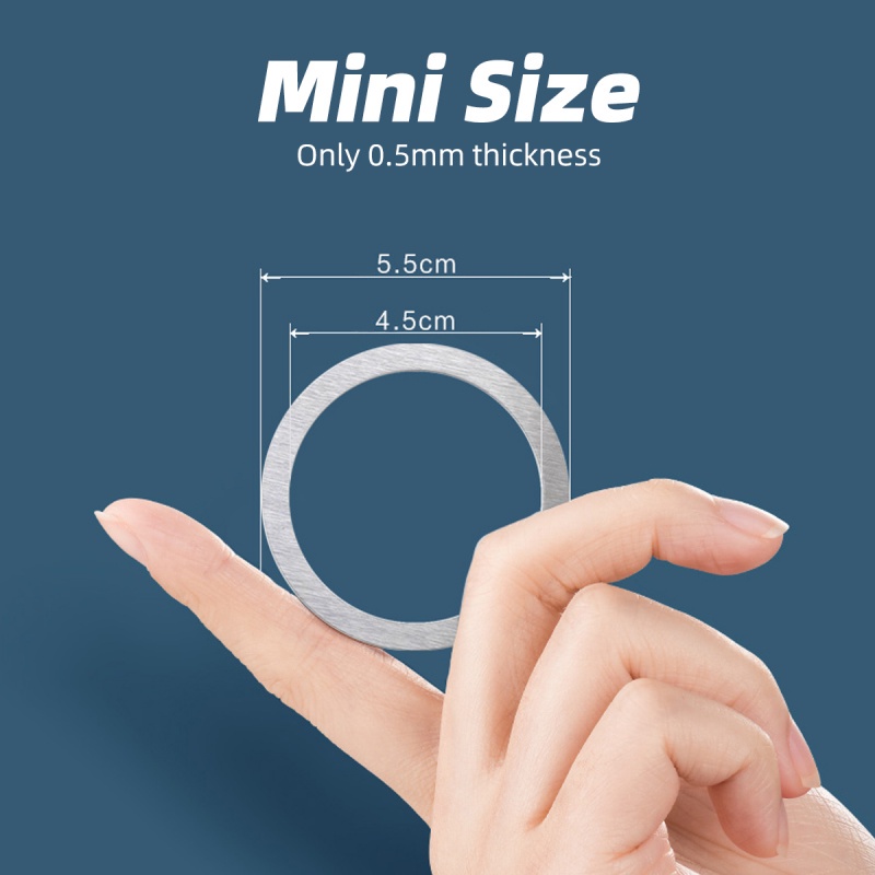 Vòng kim loại Ankndo hình tròn hỗ trợ củ sạc không dây từ tính Qi gắn lỗ thông gió xe hơi