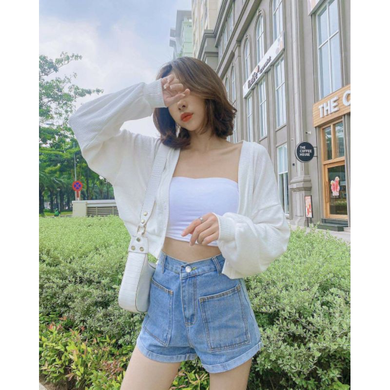 ÁO ỐNG CROPTOP TRẮNG