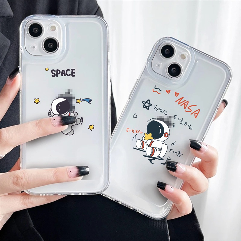 Ốp lưng iphone Ốp điện thoại Suntaiho silicon mềm hình phi hành gia sáng tạo thích hợp cho iPhone 11 Pro 13 12 Pro Max XS Max X/XS XR