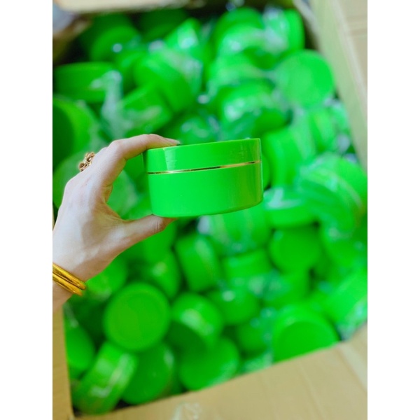 lẻ hủ nhựa đựng kem 200g màu xanh lá
