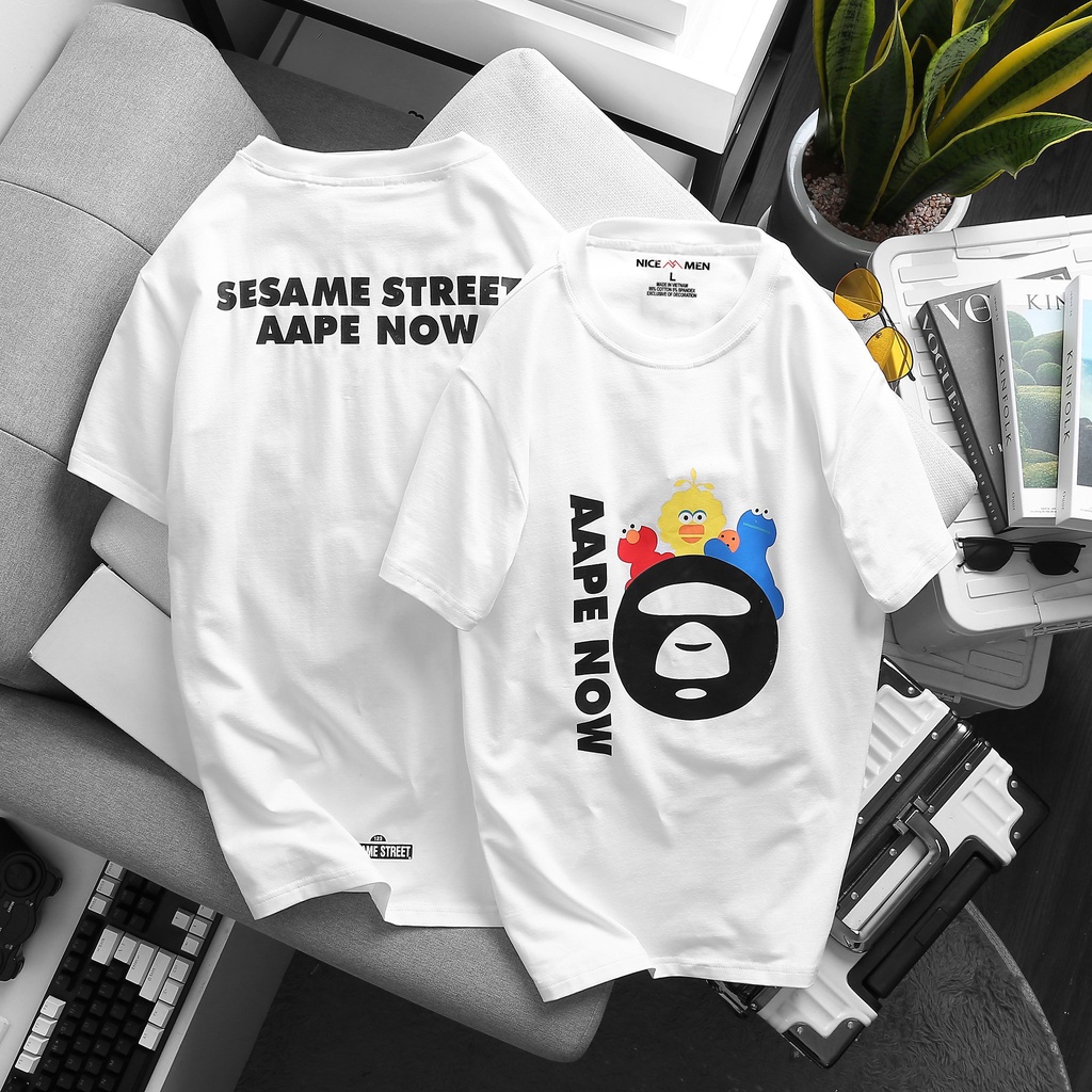 Áo Thun Nam Cổ Tròn Ngắn Tay, In Hình Sesame, Vải Thun Cotton Đẹp Dày Dặn, Thoáng Mát Nicemen