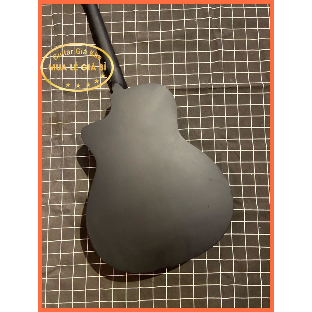 Đàn guitar acoustic màu đen top solid có ty chỉnh cần GK-02