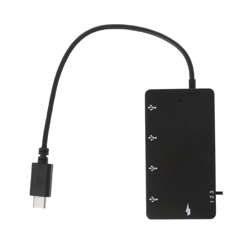 Bộ Chia 4 Cổng Sạc Type C Otg Cho ĐT/Máy Tính Bảng/Pc/laptop táo