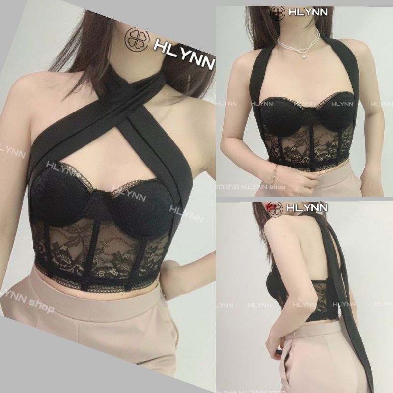 Áo Bra Ren Dây Cột Nơ