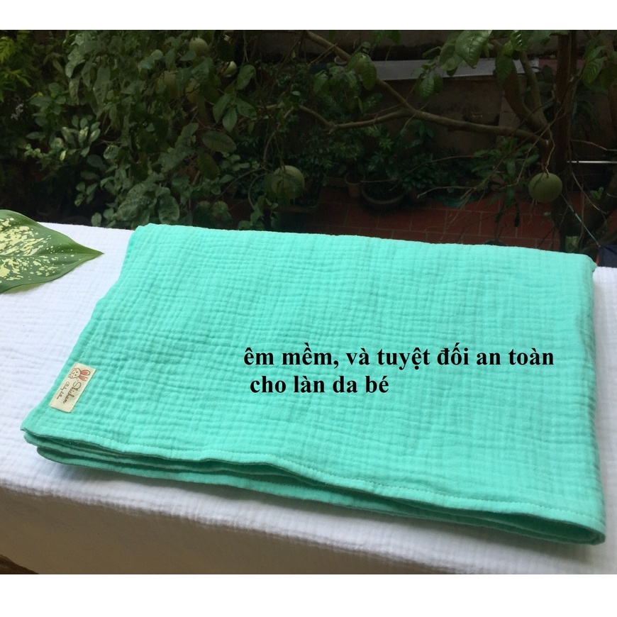 Khăn tắm xô Muslin cao cấp, màu pastel phong cách hàn quốc, khăn tắm đa năng cho bé.