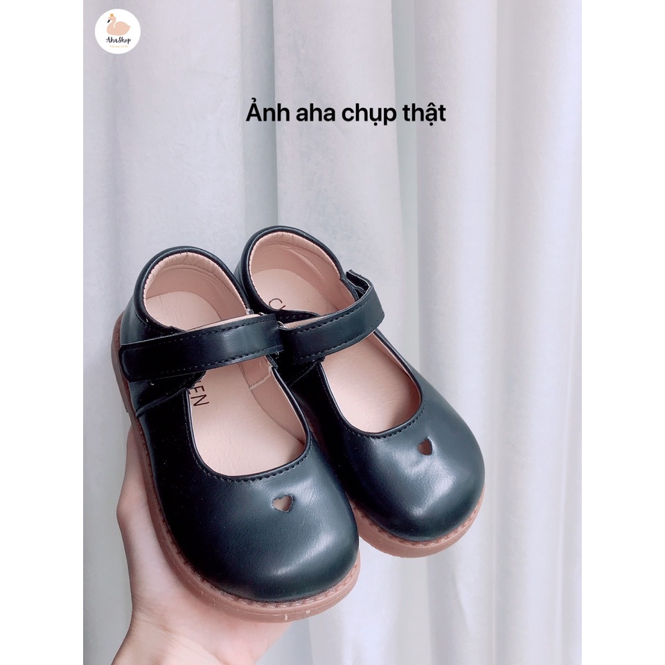 Giày búp bê mũi tròn họa tiết trái tim mã K003