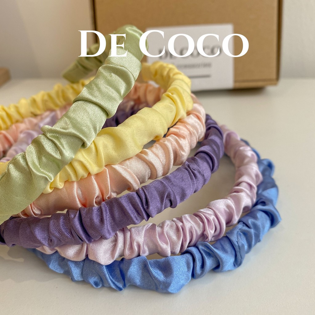 Bờm nhún lụa satin sắc màu decoco.accessories