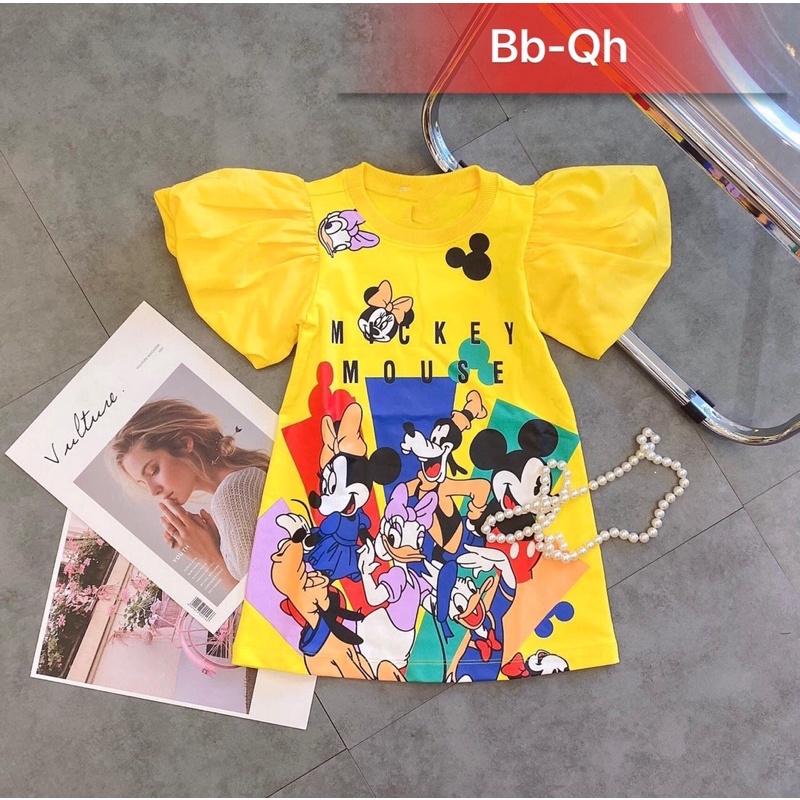 Váy tay phồng cho bé hàng đẹp cao cấp