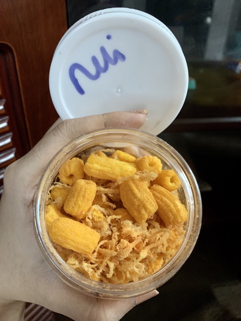 Nui Bơ Chiên Giòn Lắc Phomai Chà Bông Nhỏ